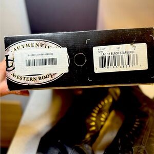 Laredo black leather western boots size 8